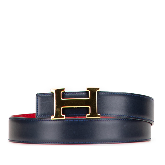 Pre-Loved Hermes Leather Constance H Reversible Belt - Picture 1 of 8